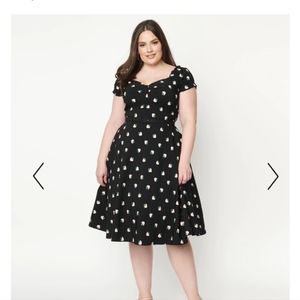 Unique Vintage Pinup Style Swing Dress